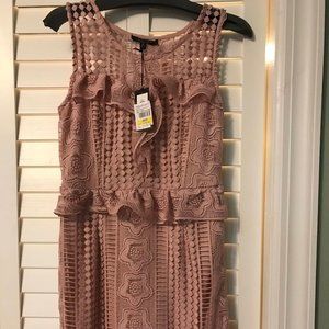 Romeo & Juliet Ruffle Detail Lace Dusty Pink Dress